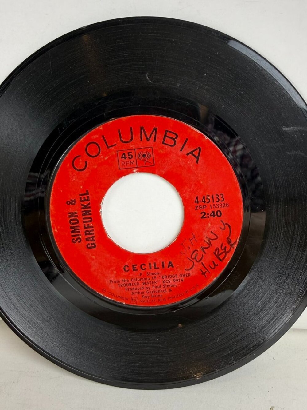 Vintage Simon and Garfunkel Cecilia 7" 45 RPM Single Columbia Records 4-45133